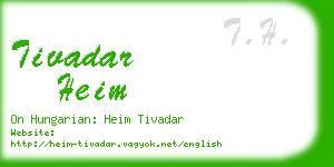 tivadar heim business card